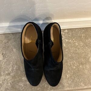 Christian Louboutin suede booties